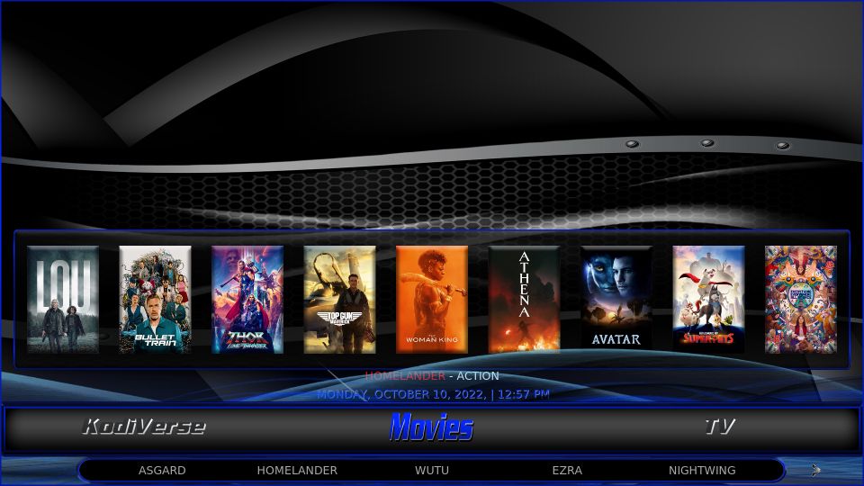  Wave Kodi Build home screen