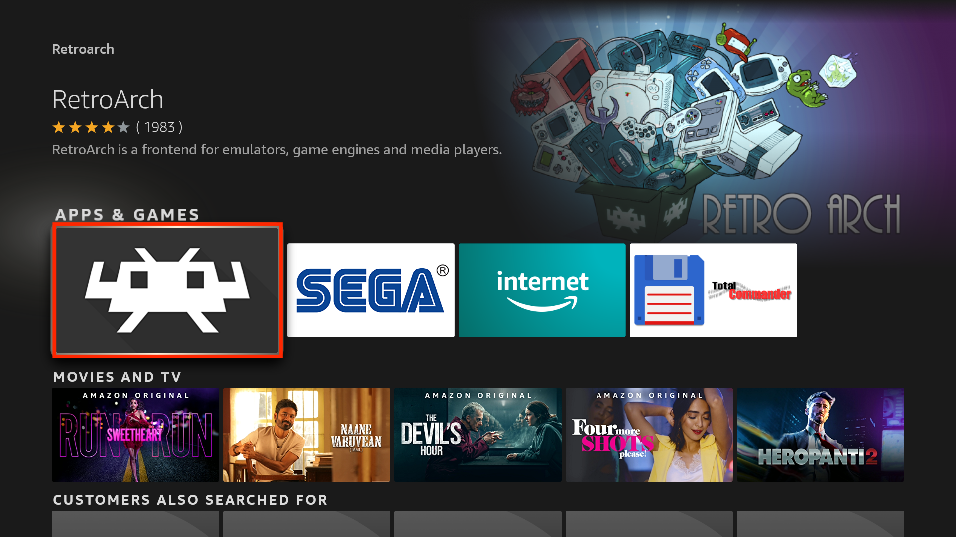 select retroarch