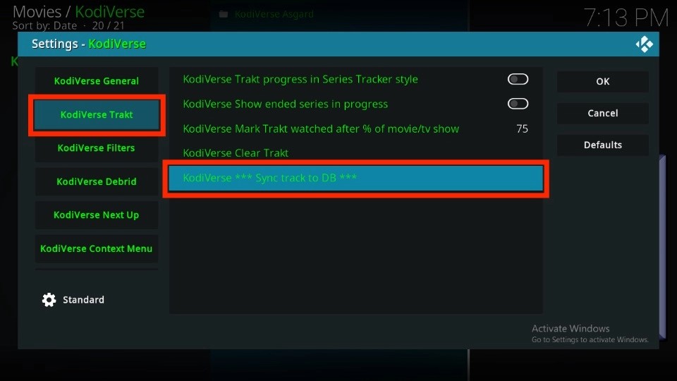 Sync track to DB