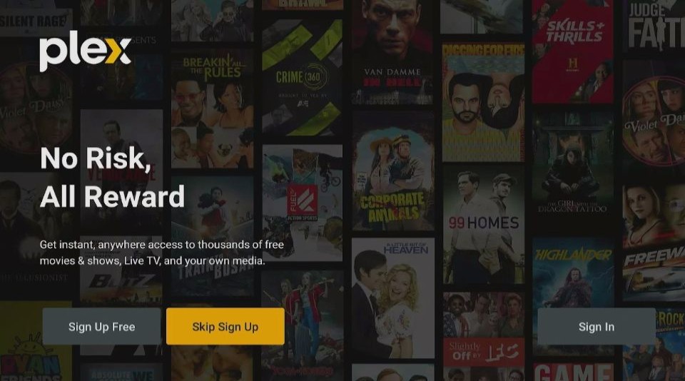 plex home screen