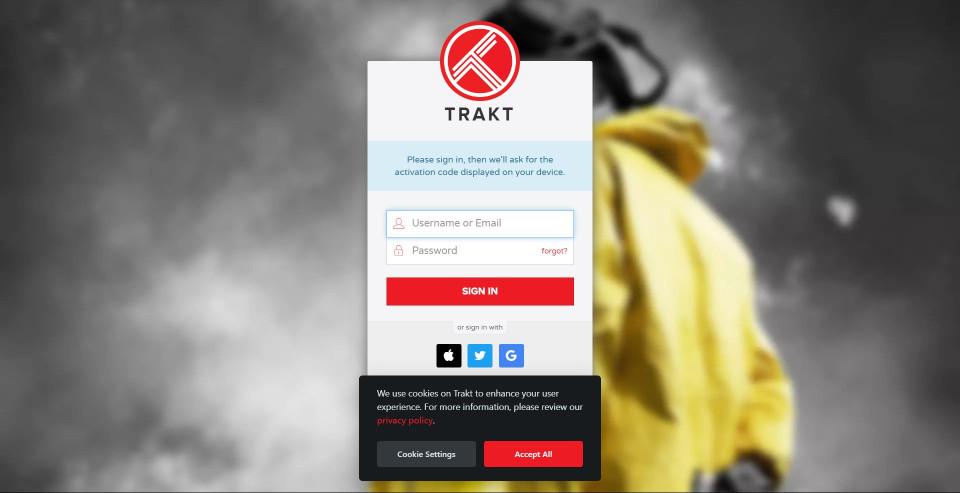 trakt account