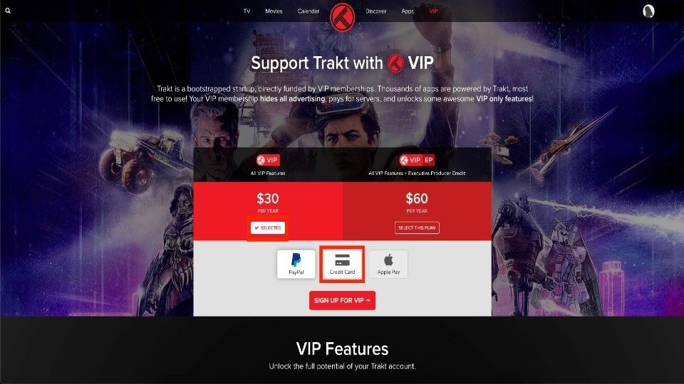 Trakt VIP Subscription