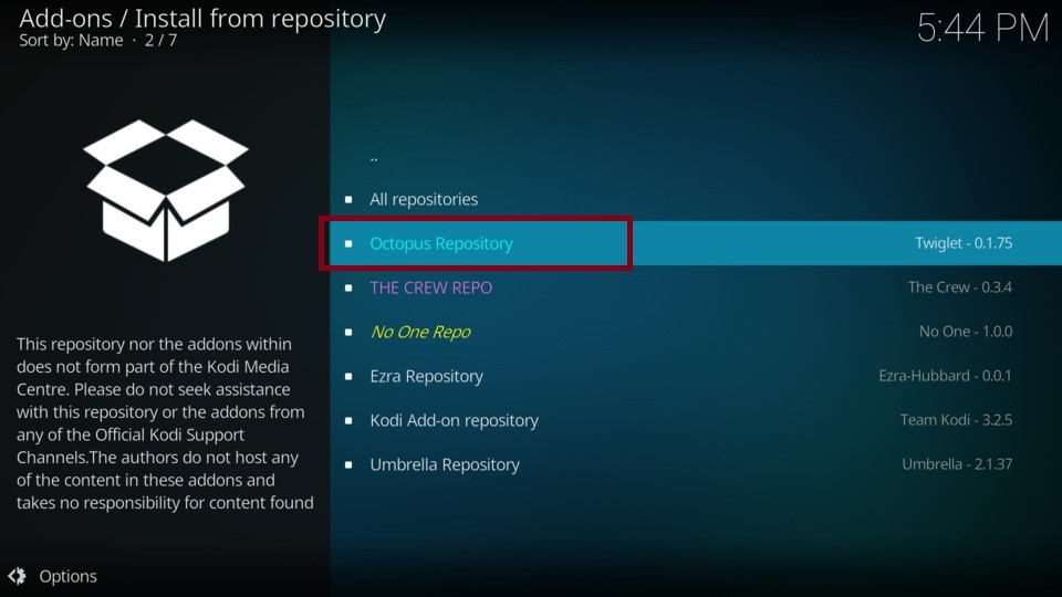 select octopus repository