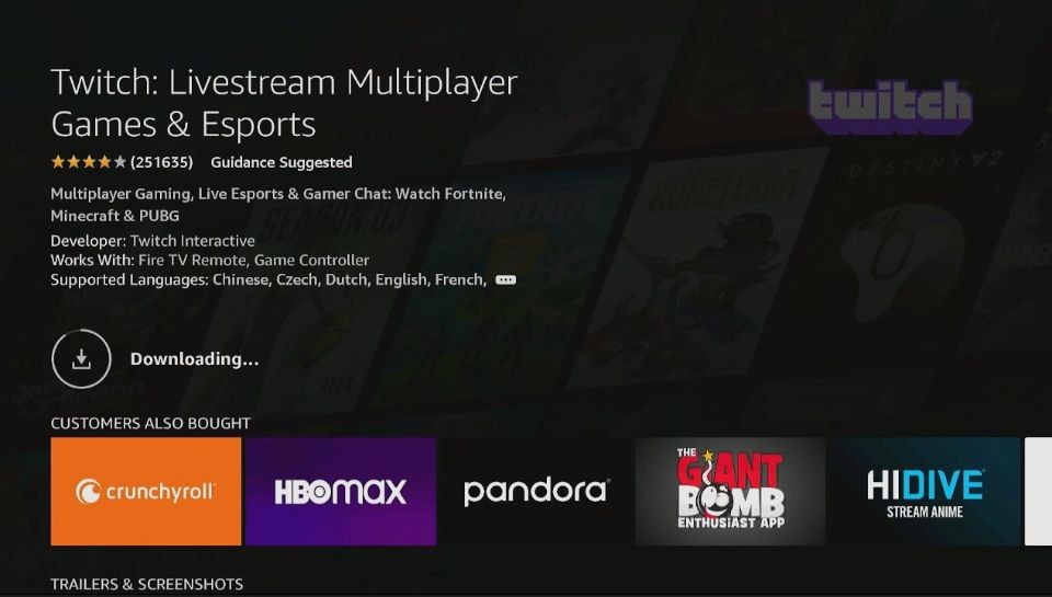 twitch for firestick