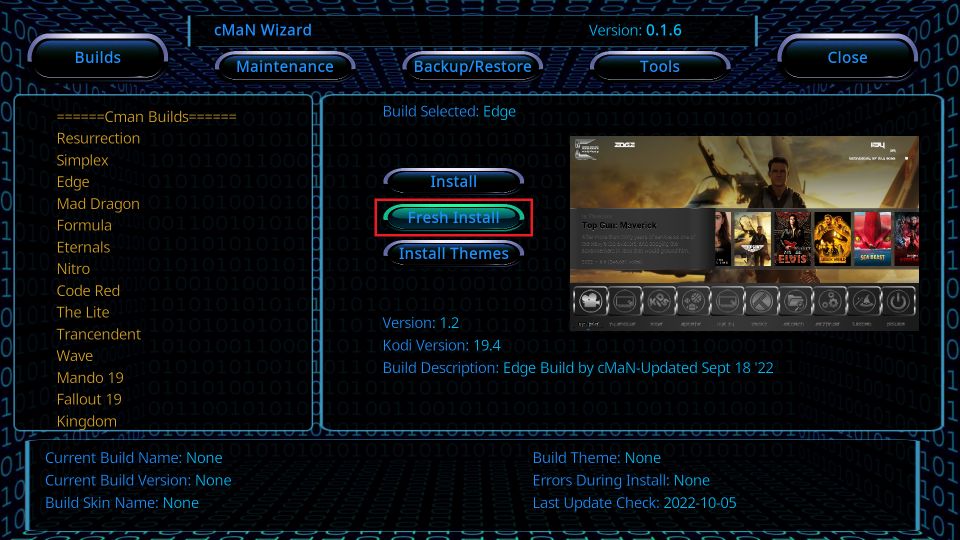 kodi build cman wizard