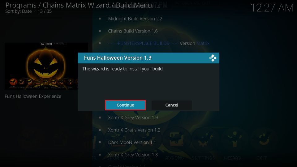 Click on Continue