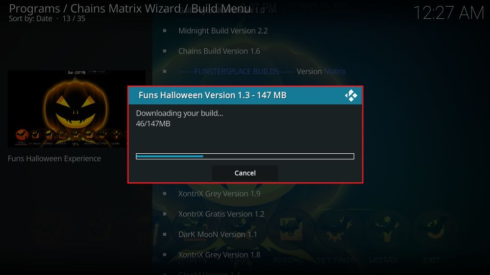 downloading funs halloween build