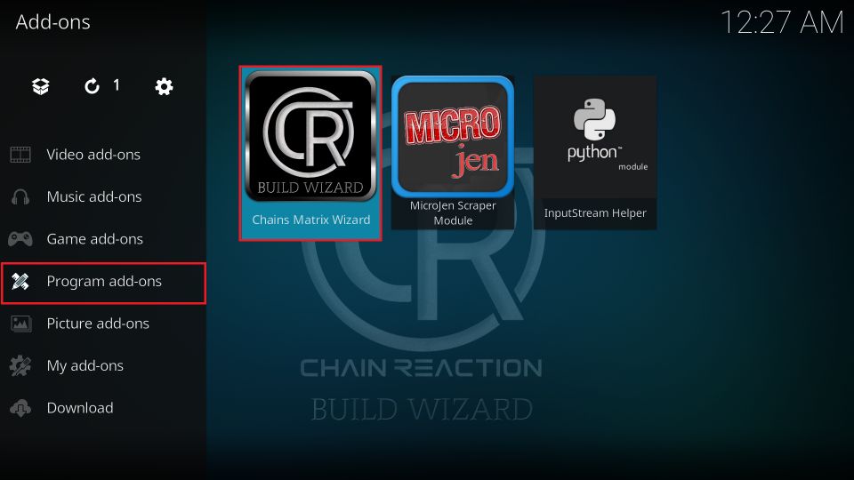 choose Chains Matrix Wizard 