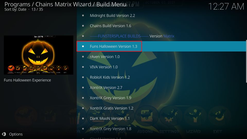 click Funs Halloween build