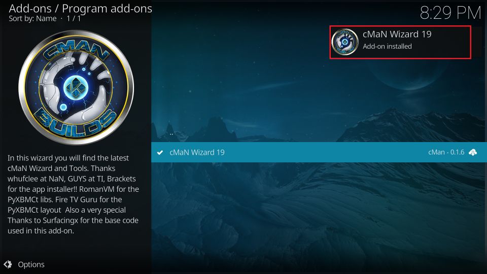 Allow Kodi to install the Wizard