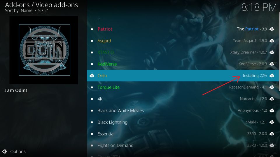  kodi addon odin