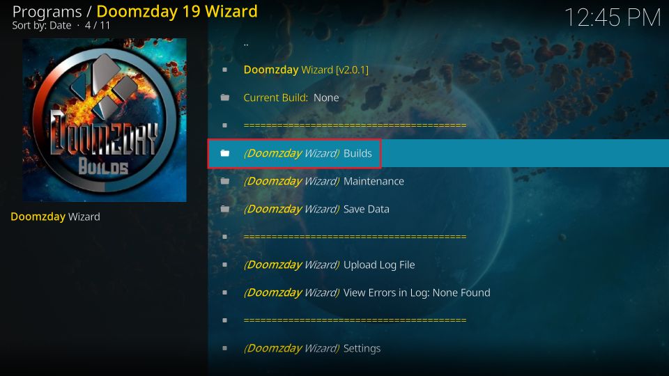 serene build on kodi