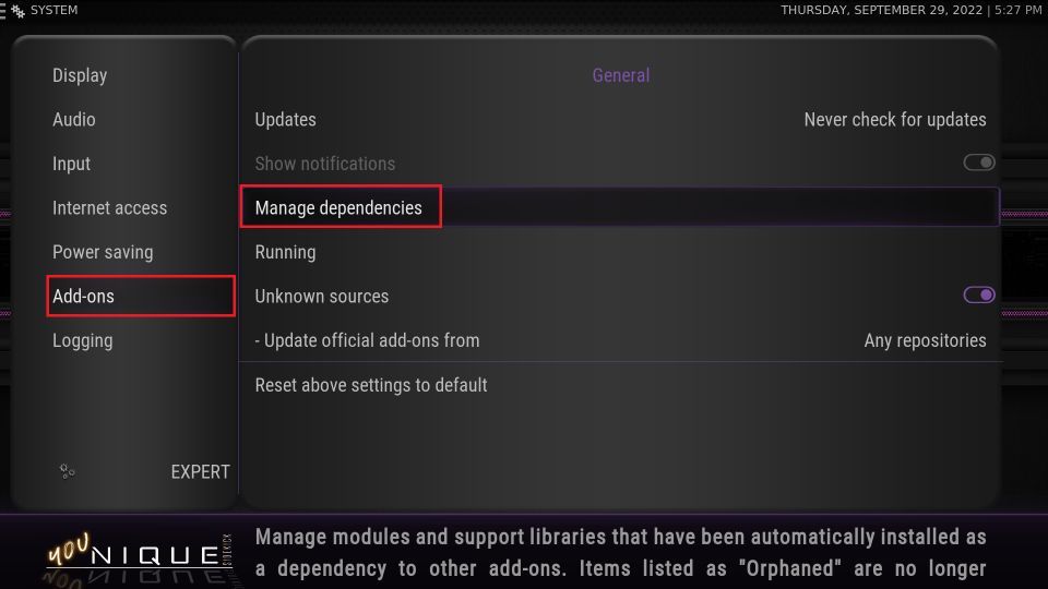 Manage dependencies