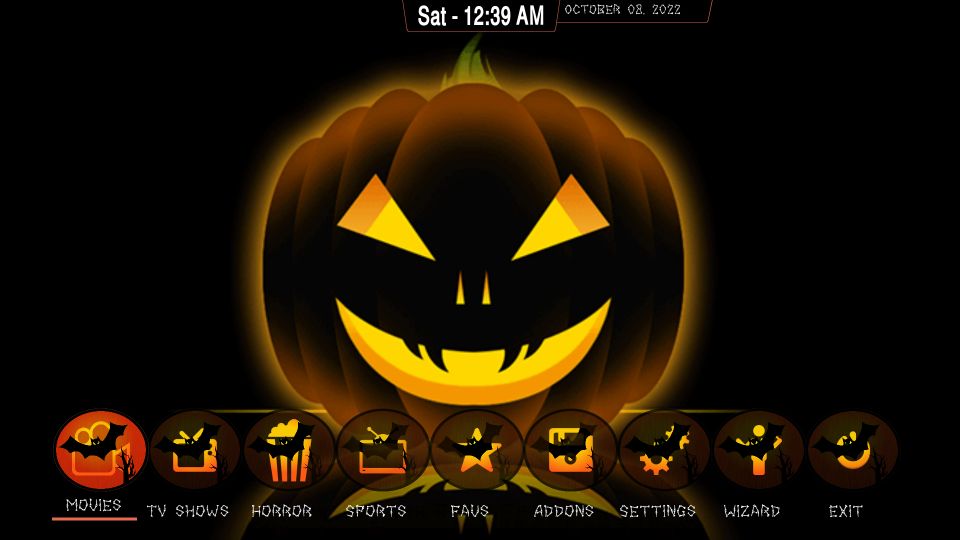  Funs Halloween Kodi Build home screen