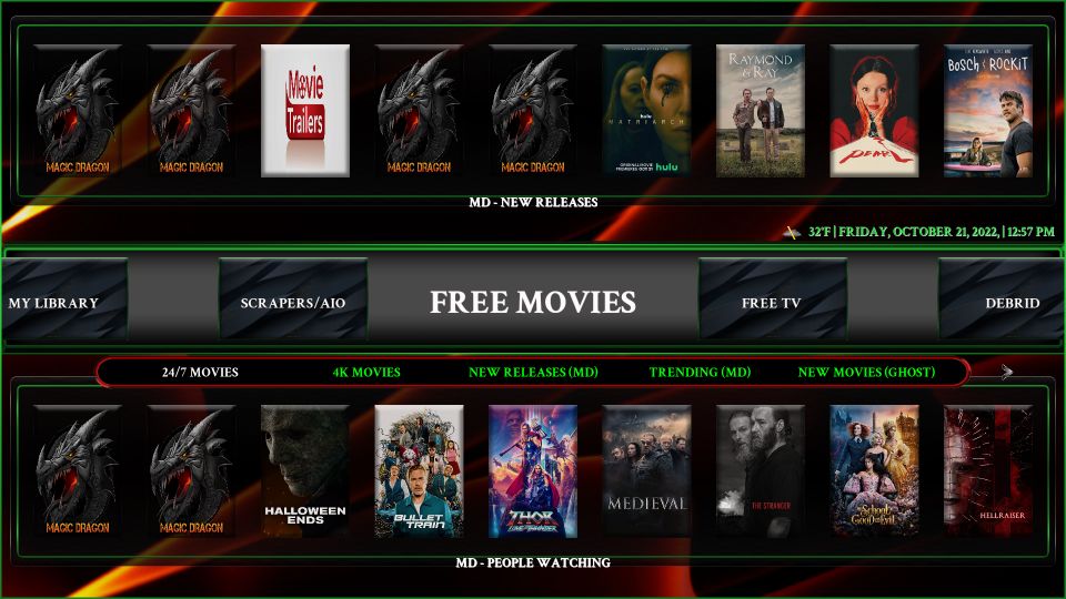 Overview of Serene Kodi Build