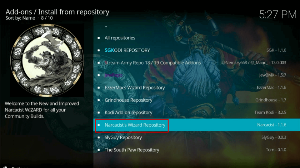 select Narcacist's Wizard Repository