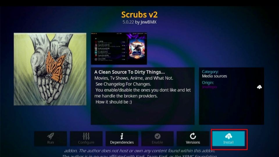 how to install scrubs kodi addon