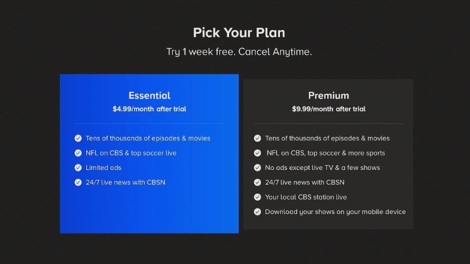 Paramount Plus plan