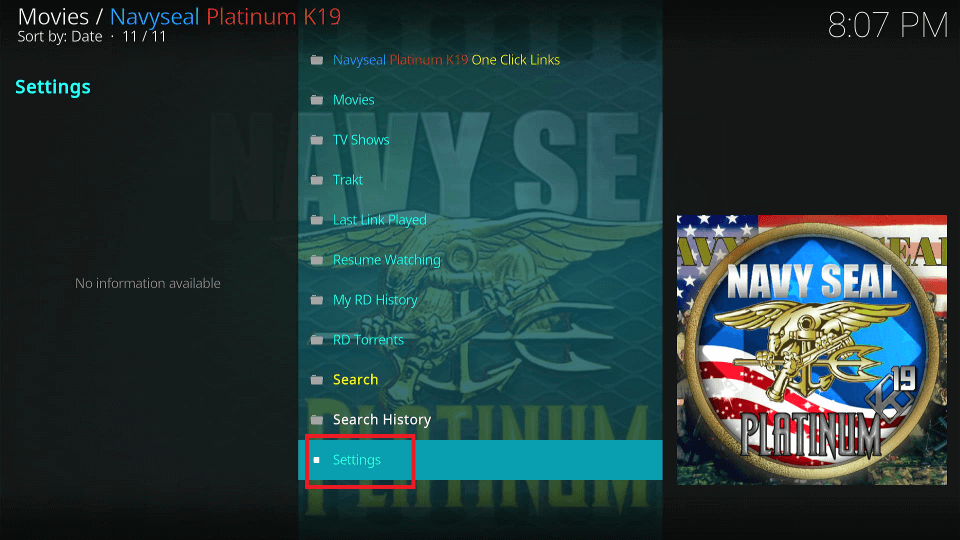 navyseal platinum k19 settings