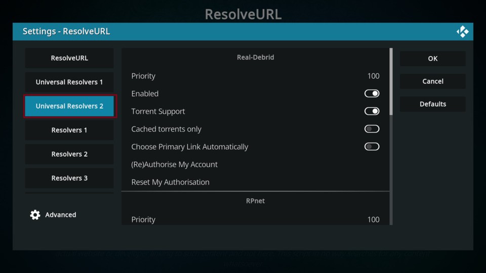 Click on Universal Resolver 2