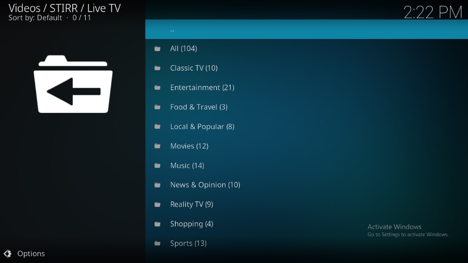 kodi stirr addon