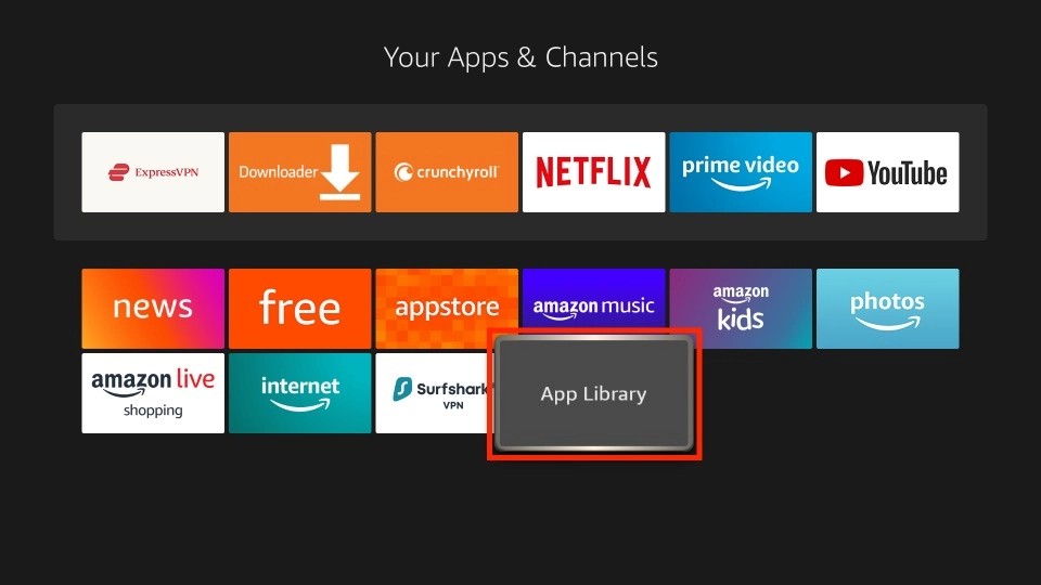 Choose the App Library