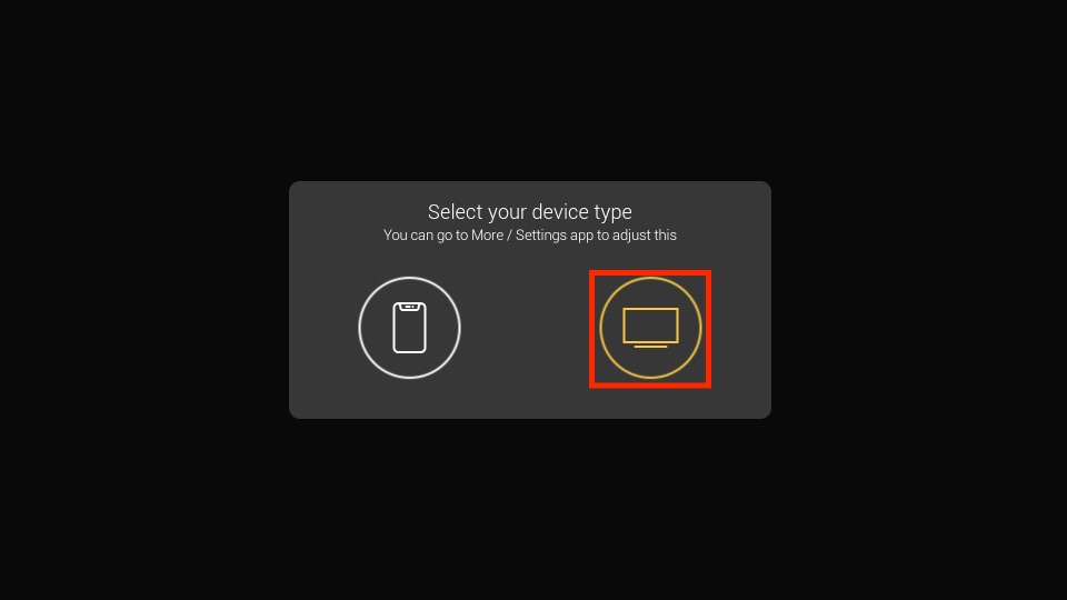 select your device type