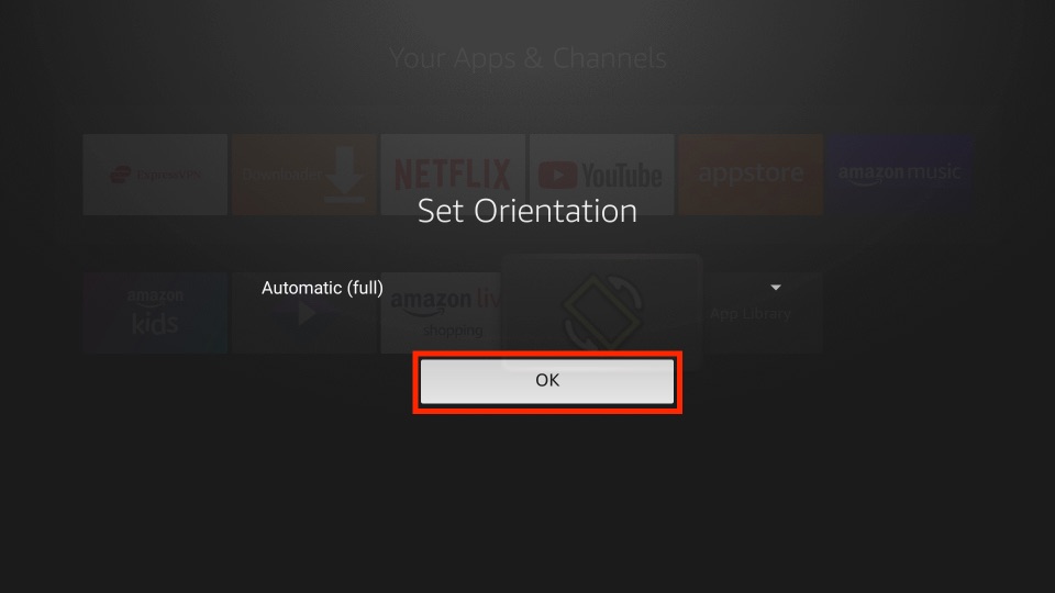 how to install set orientation on firestick