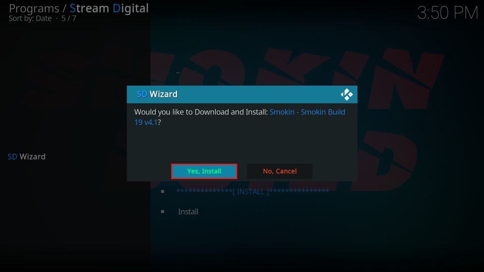  Click Yes, Install