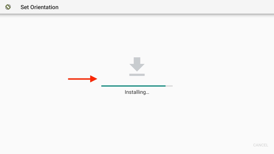 installing set orientation app
