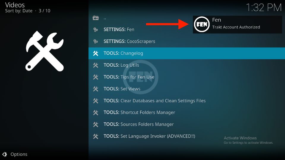 how to install fen kodi addon