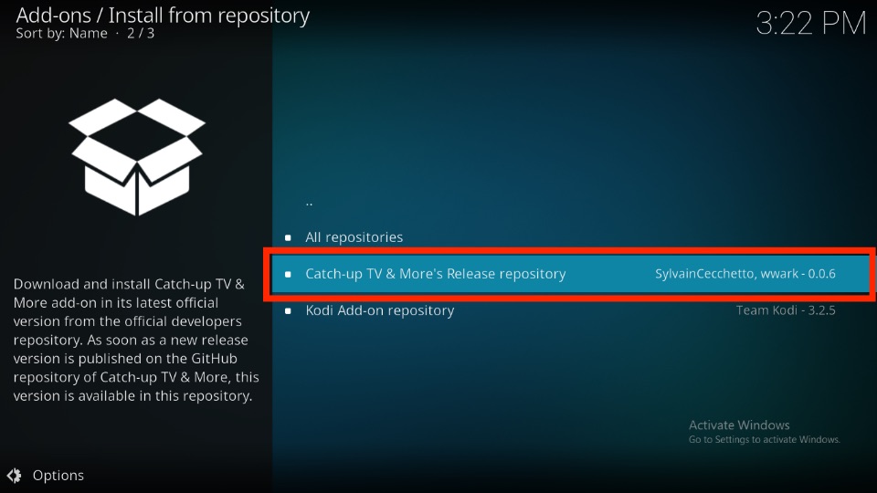 Click on the repository