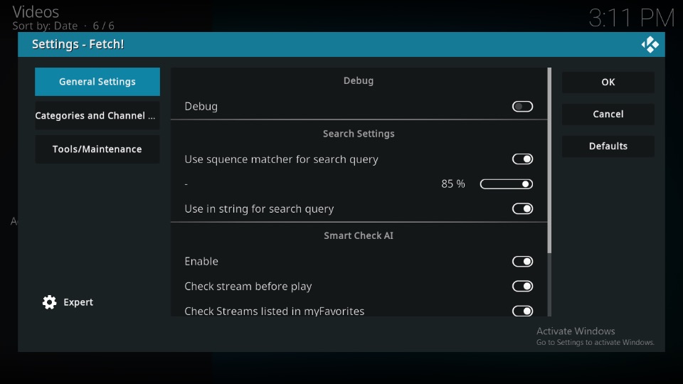 how to install fetch kodi addon