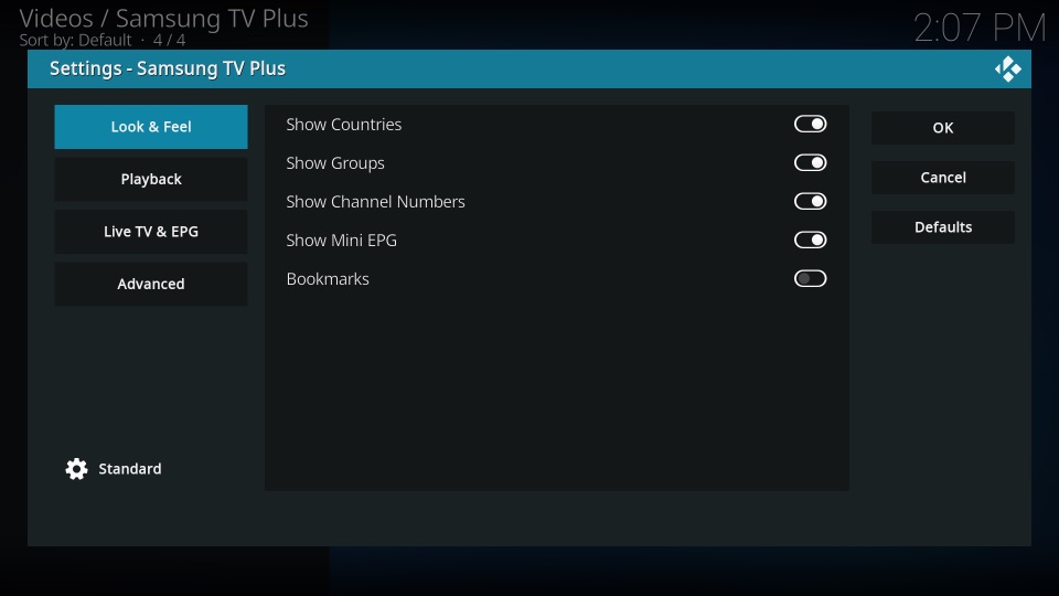 how to install samsung tv plus kodi addon