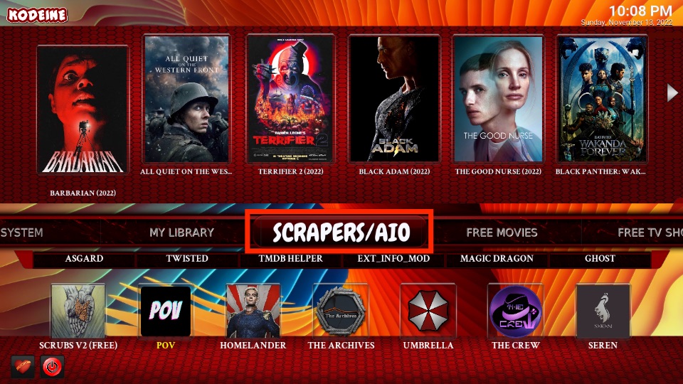 Overview of KODEINE Kodi Build