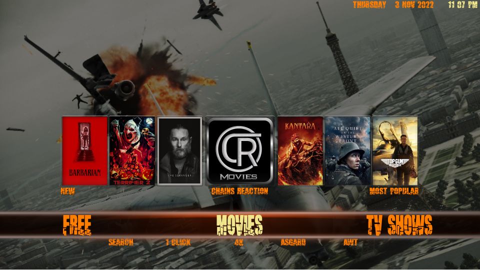  Movies Plus Kodi Build home screen