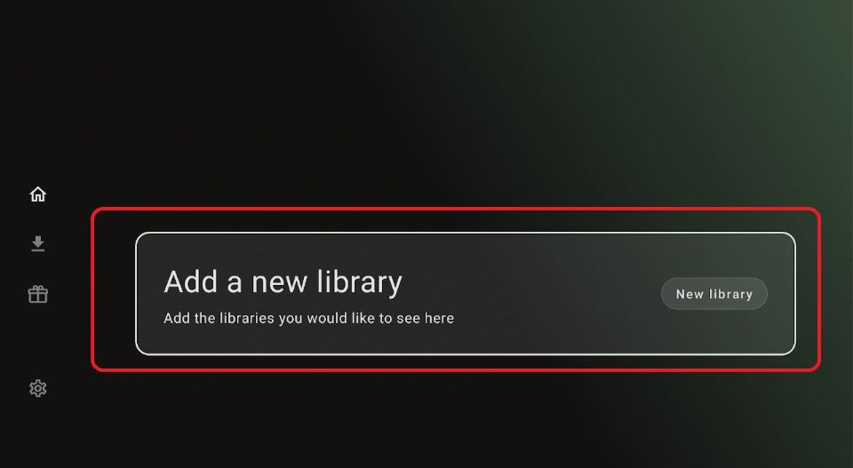 Click on New Library