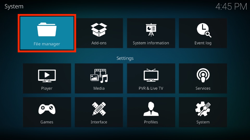 kodi File manager