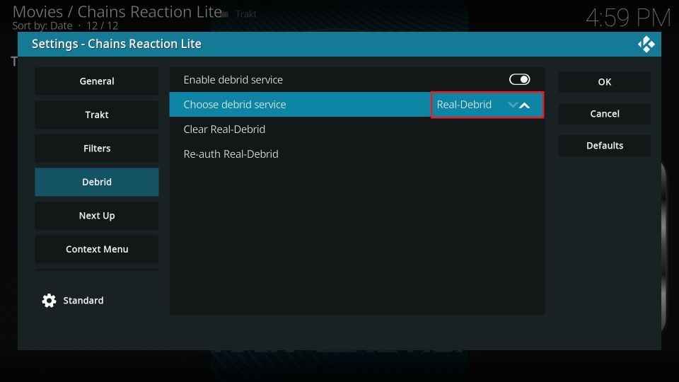 addon chains reaction lite on kodi