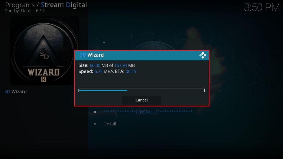SD Wizard is downloading