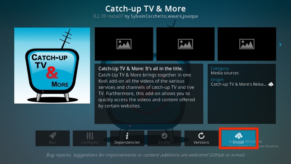 how to install catch up tv & more kodi addon