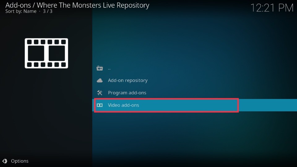 select Video add-ons
