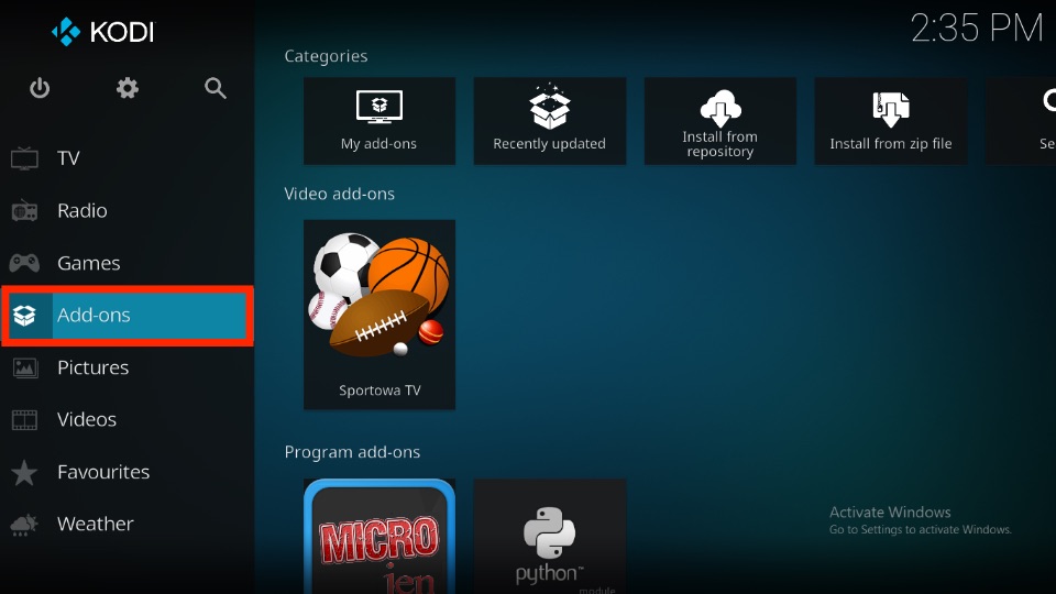How to Use Sportowa TV Kodi Addon