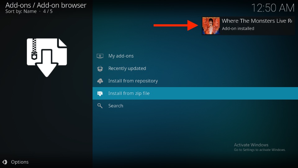 add on installed