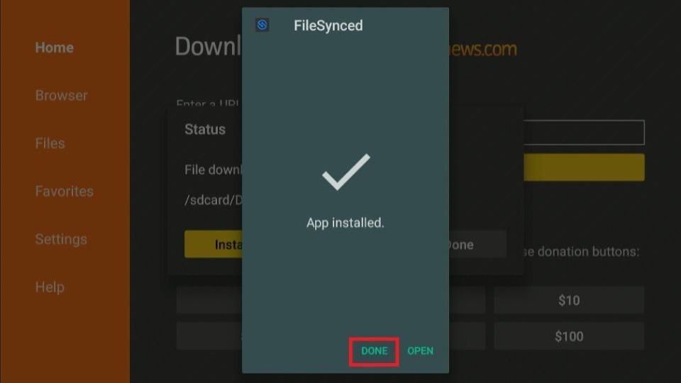 click on done button
