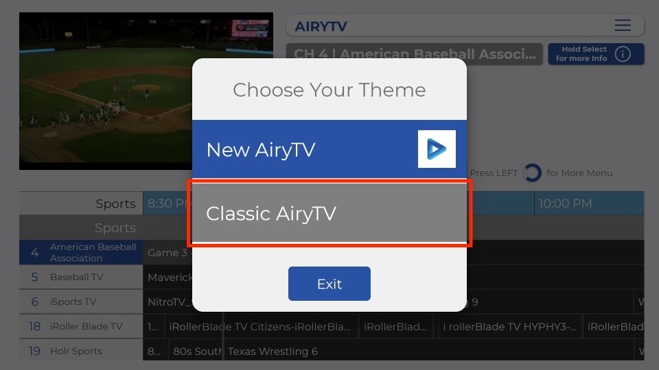 Choose Classic AiryTV