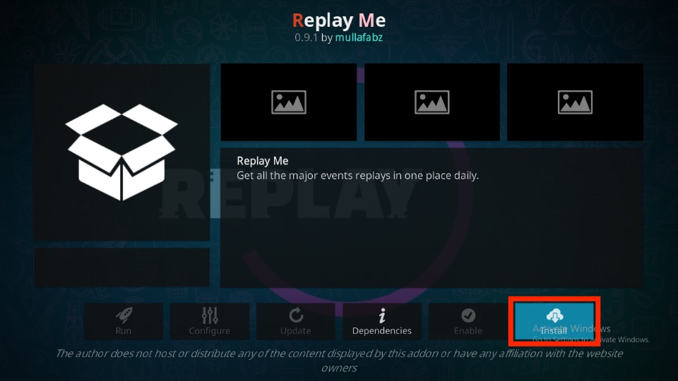 how to install replay me kodi addon