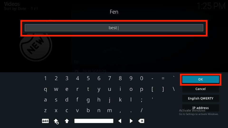 click on ok button