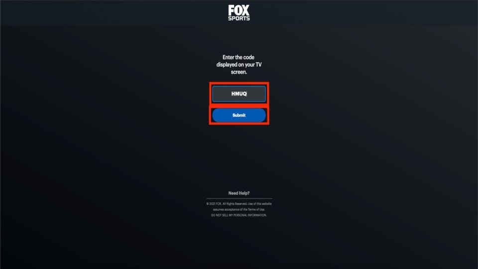 click on blue Submit button