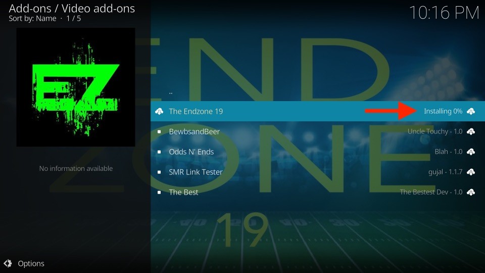 download and install Endzone 19 files